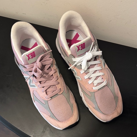 New Balance X- 90 Pink and Gray Athletic Shoes - Picture 3 of 10